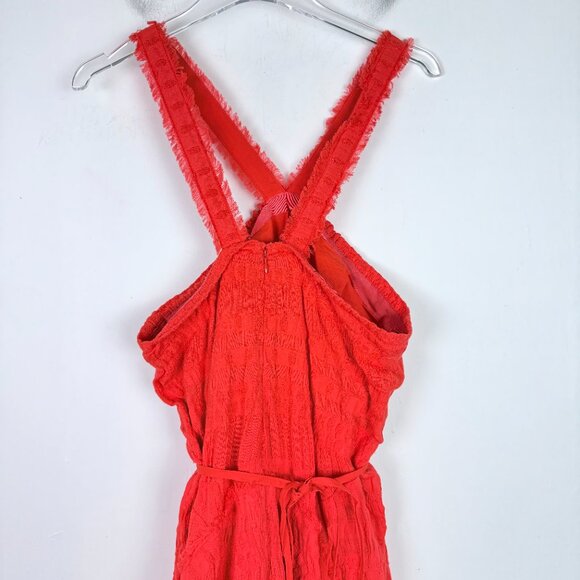 NWT Natori Summer Texture Eyelet Dress Mandarin Orange Size 10 NEW $795 - Picture 10 of 16
